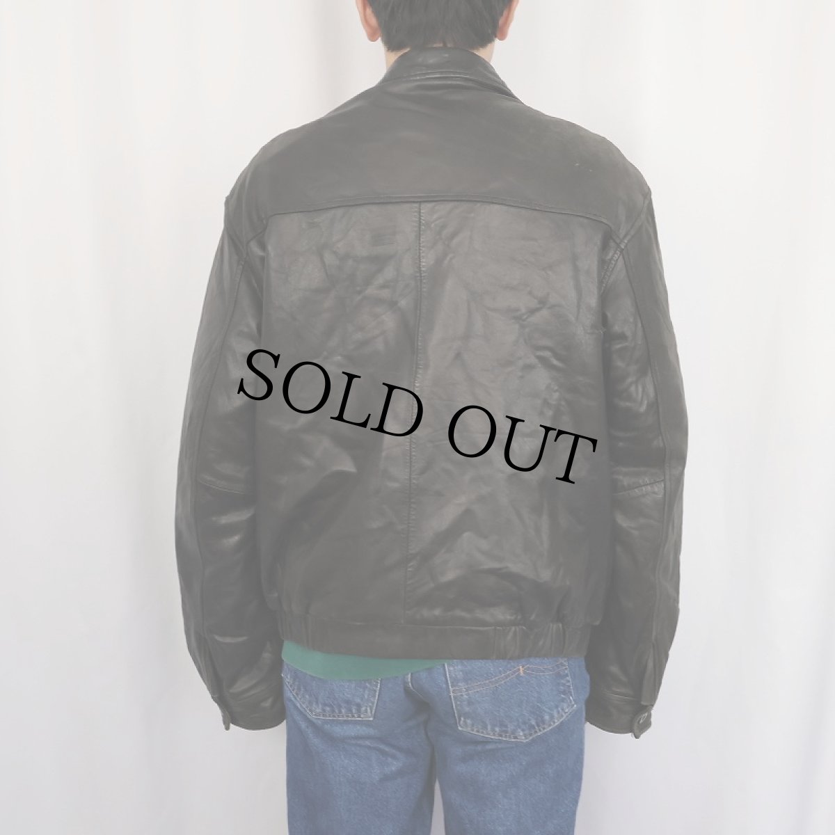 画像3: CHAPS ラムレザー スイングトップ BLACK M (3)