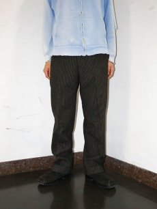 画像3: 〜60's ストライプ柄織り ウールスラックス W32 (3)