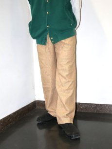 画像1: POLO Ralph Lauren グレンチェック柄 コットンリネン 2タックスラックス W31 (1)