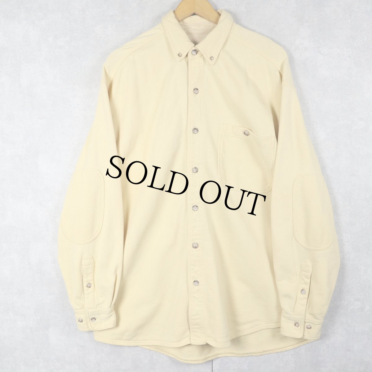 画像1: 90's Willis & Geiger スウェット地 コットンボタンダウンシャツ M (1)
