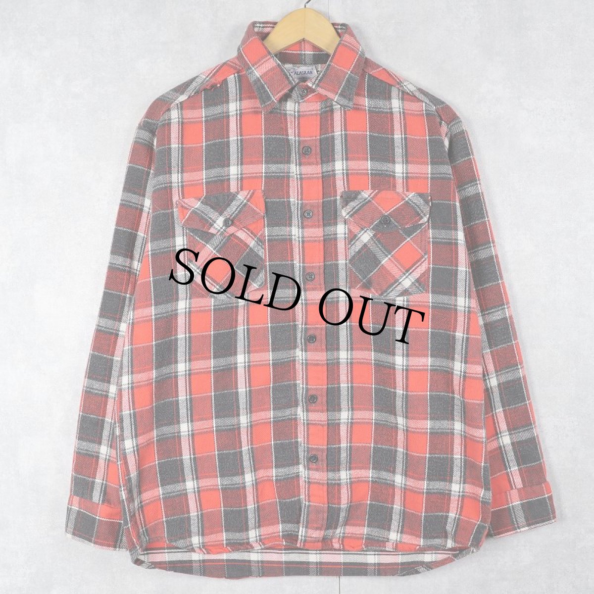 画像1: 80's THE ALASKAN USA製 チェック柄 ヘビーネルシャツ (1)