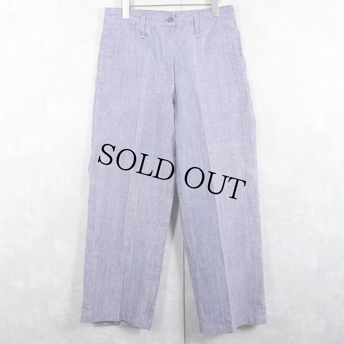 画像1: 50〜60's FRENCH MILITARY リネンセーラーパンツ "ワンウォッシュ" DEADSTOCK 【W31 L30】 (1)