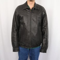 画像2: CHAPS ラムレザー スイングトップ BLACK M (2)