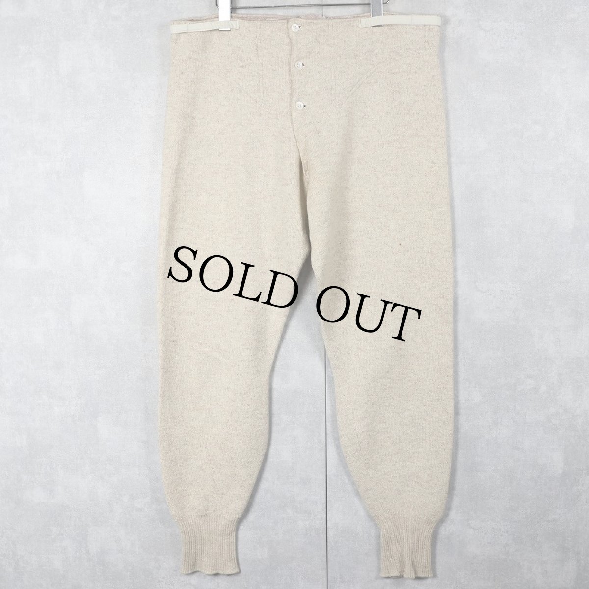 画像1: 40's〜 MEDLICOTT CMOPANY ウールアンダーパンツ W36 (1)