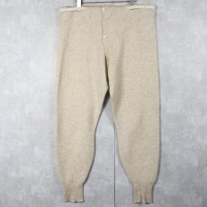 画像1: 40's〜 MEDLICOTT CMOPANY ウールアンダーパンツ W36 (1)