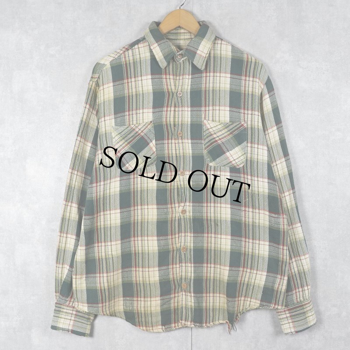 画像1: 70〜80's チェック柄 ヘビーネルシャツ (1)