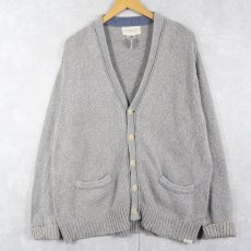 画像1: DENIM&SUPPLY RALPH LAUREN 猫目ボタン コットンニットカーディガン XL (1)