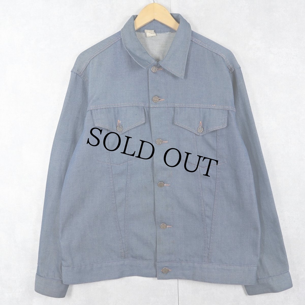 画像1: 70〜80's バットダイ デニムジャケット (1)