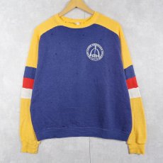 画像1: 70〜80's "SAINT LOUIS CHEISTIAN COLLEGE" 切り替えデザイン プリントラグランスウェット XL (1)