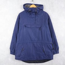 画像1: L.L.Bean 中綿入り ナイロンアノラックパーカー NAVY L (1)
