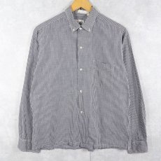 画像1: 60's Majesty ギンガムチェック柄 コットンボタンダウンシャツ M (1)