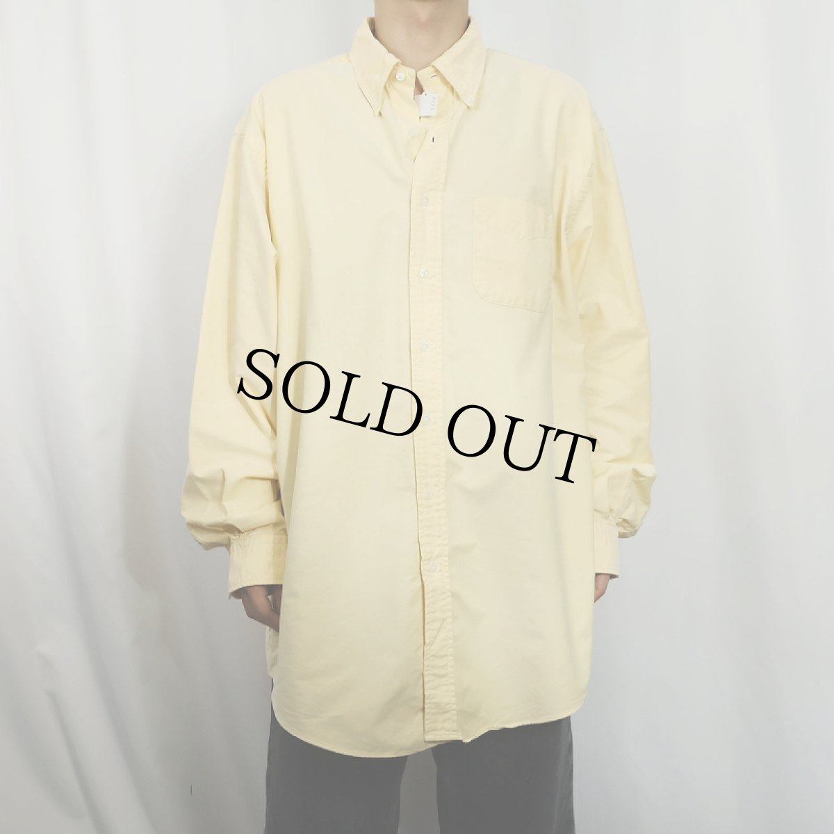 画像2: 90's Brooks Brothers USA製 コットンボタンダウンシャツ SIZE18 1/2-36 (2)