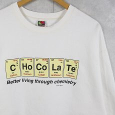 画像1: 90's "C Ho Co La Te" 元素記号プリントスウェット XL (1)