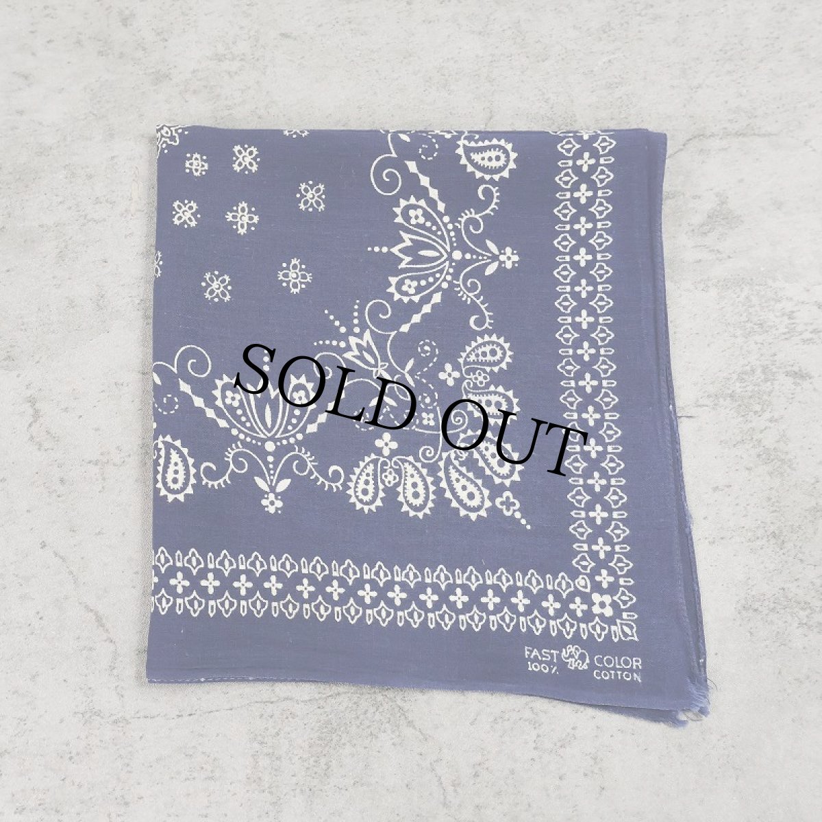 画像1: 60's エレファントブランド USA製 花柄 バンダナ 上鼻 (1)