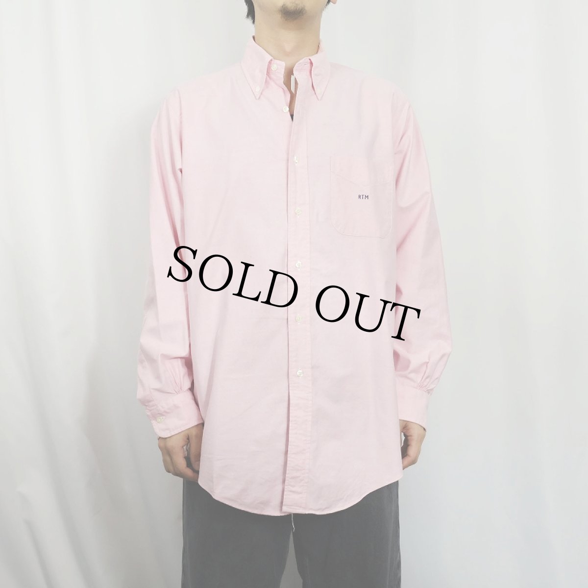 画像2: 90's Brooks Brothers USA製 刺繍入り コットンボタンダウンシャツ SIZE16-33 (2)