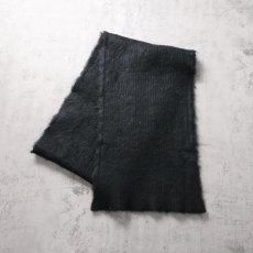 画像3: F.O.G. "Mohair Knit Wide Muffler" Black フリンジ無し (3)