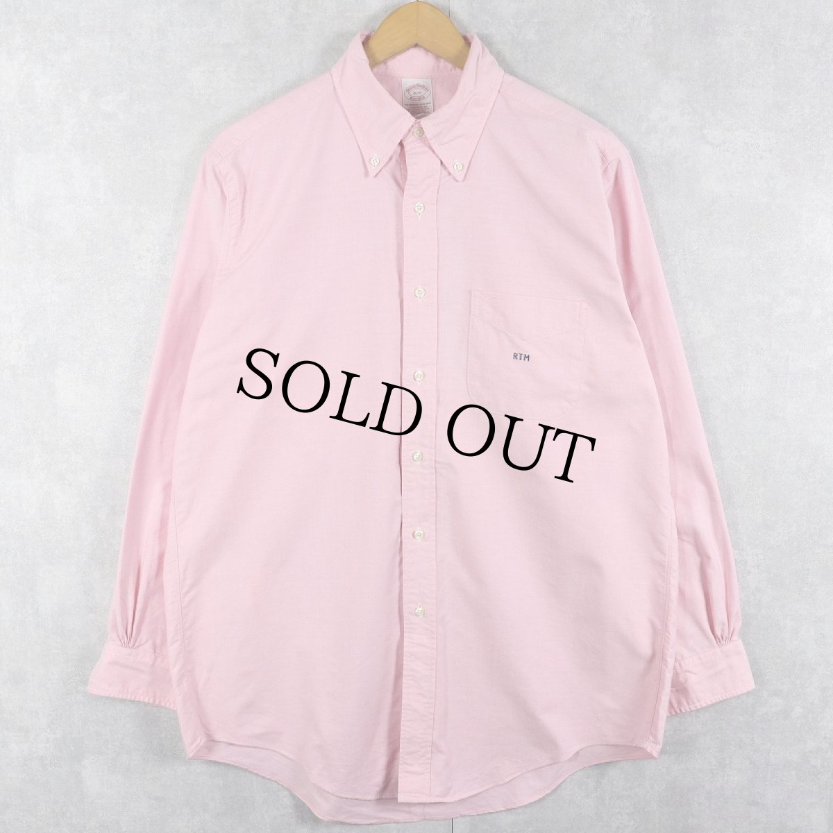 画像1: 90's Brooks Brothers USA製 刺繍入り コットンボタンダウンシャツ SIZE16-33 (1)