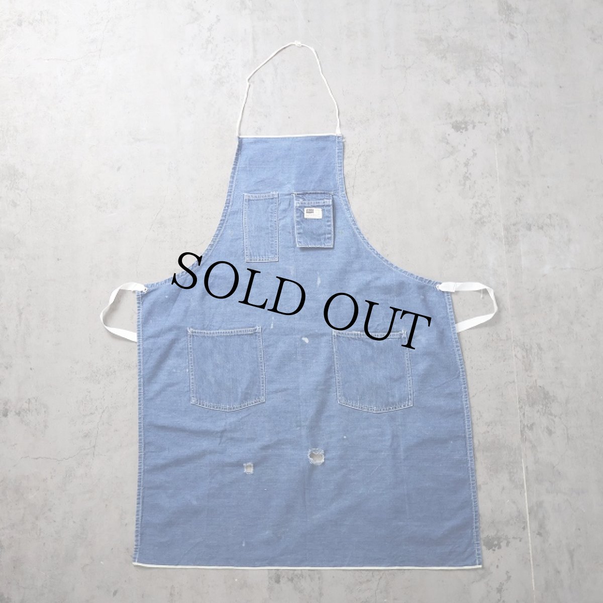 画像1: 60〜70's Sears 耳付き デニムエプロン (1)