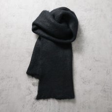 画像2: F.O.G. "Mohair Knit Wide Muffler" Black フリンジ無し (2)