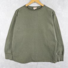 画像2: 70's FRENCH MILITARY インサイドアウト 無地スウェット (2)
