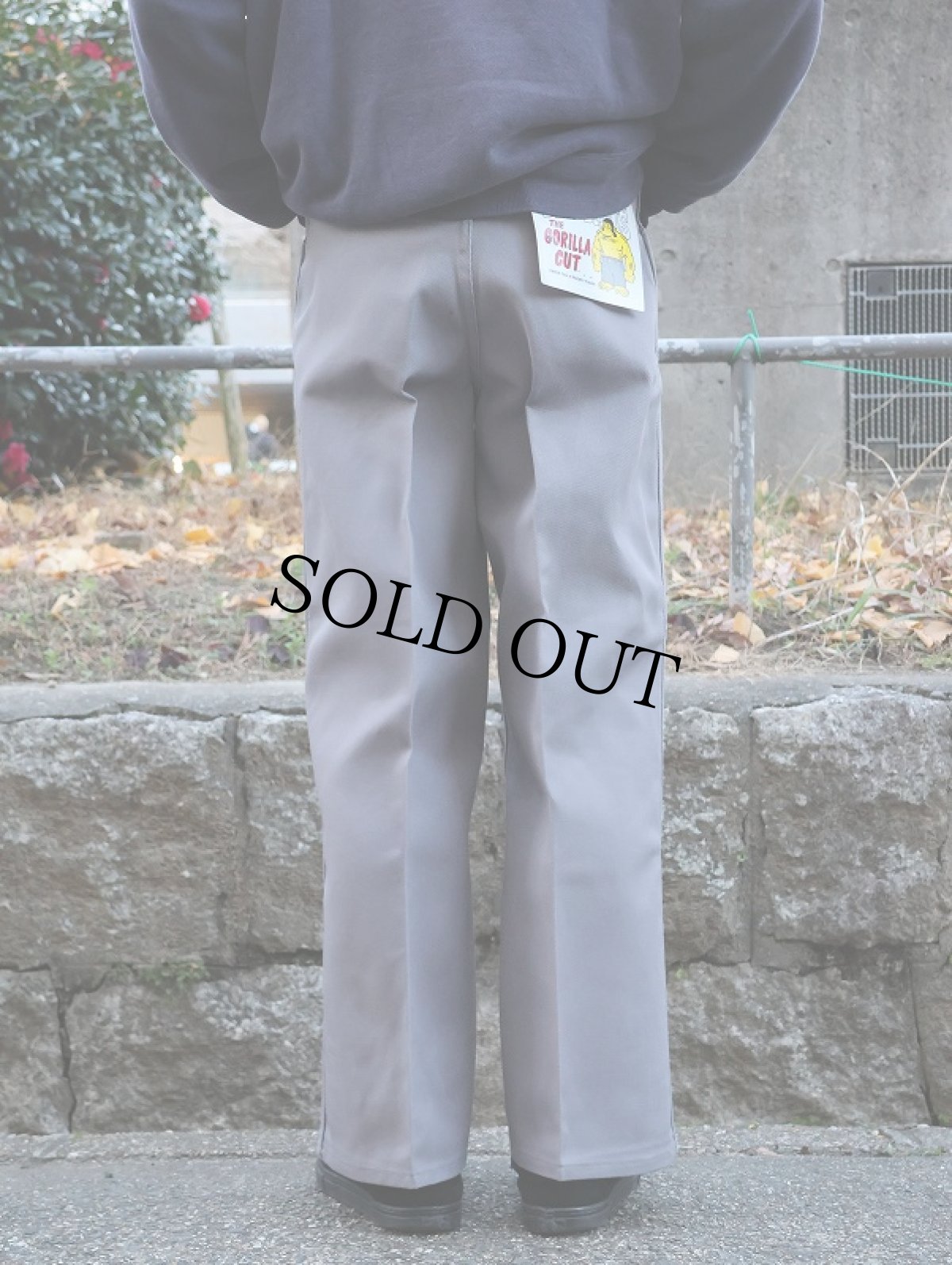画像6: BEN DAVIS "THE GORILLA CUT" ゴリラカットパンツ LT. GREY フラッシャー付き未使用品 W30 L30 (6)