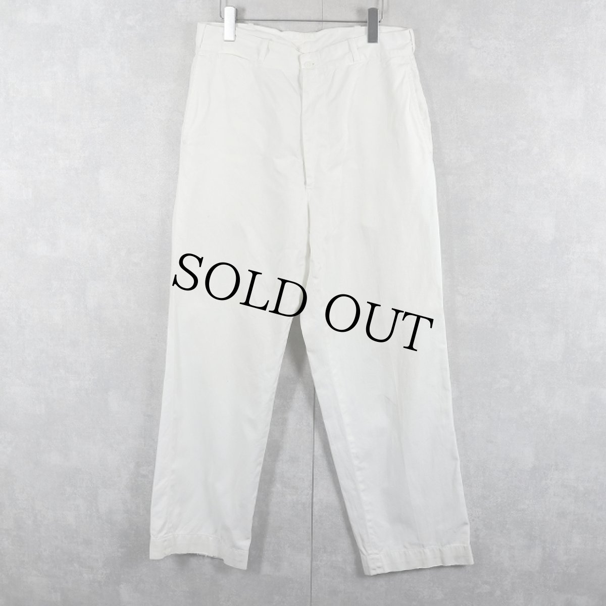 画像3: 〜60's コットンツイル ワークパンツ W33 (3)