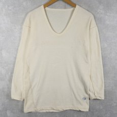 画像1: 東ドイツ軍 Uネック インサイドアウト アンダーシャツ (1)