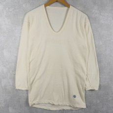 画像1: 東ドイツ軍 Uネック インサイドアウト アンダーシャツ (1)