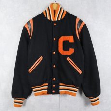 画像1: 60's THE STANDARD PENNANT CO. ウールスタジャン BLACK (1)