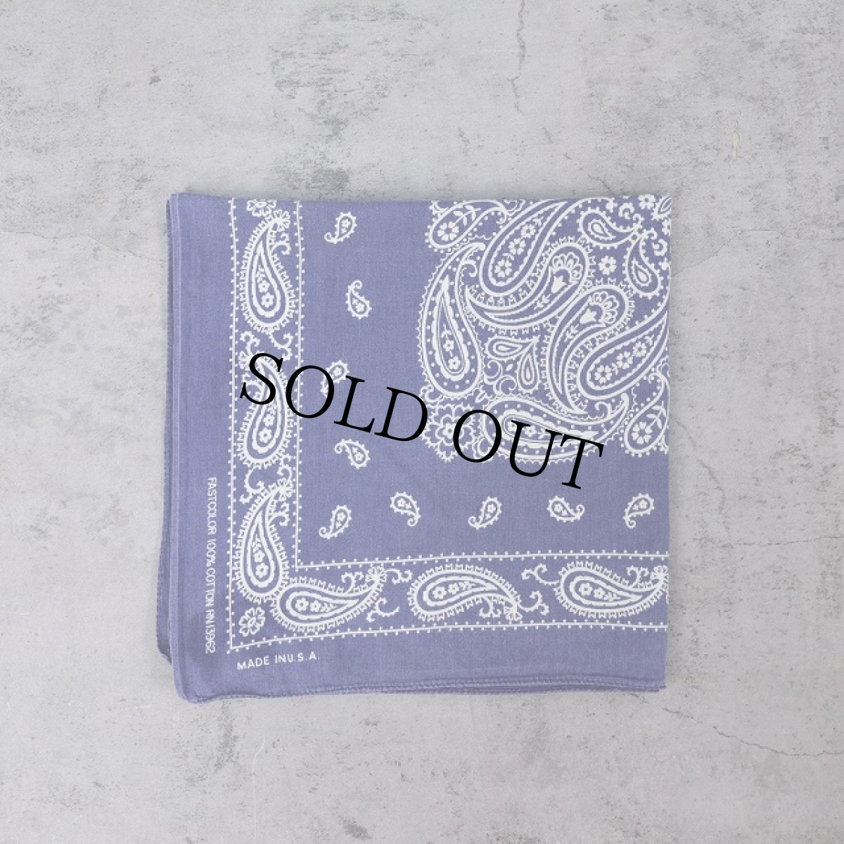 画像1: 70's FAST COLOR USA製 ペイズリー柄 バンダナ (1)