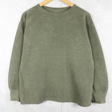 画像1: 70's FRENCH MILITARY インサイドアウト 無地スウェット (1)