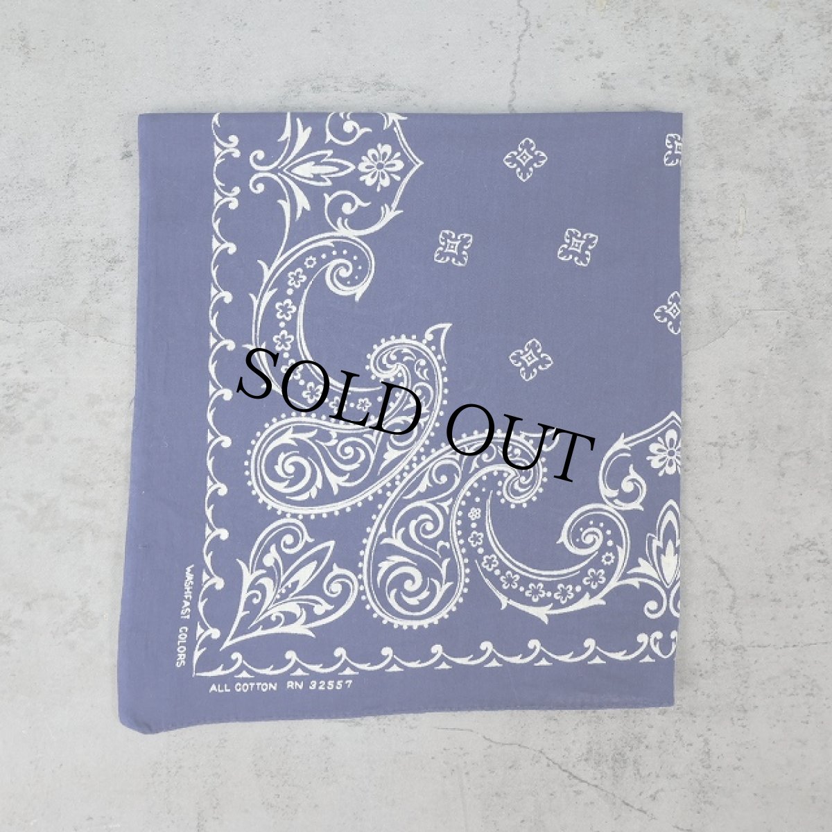 画像1: 60's WASHFAST COLORS ペイズリー柄バンダナ (1)