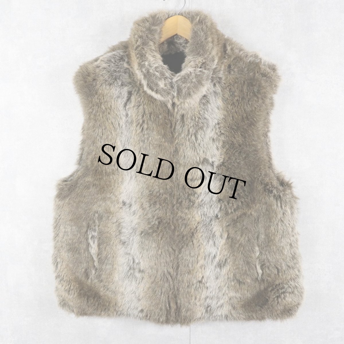 画像1: BLASSPORT リバーシブル フェイクファーベスト L (1)