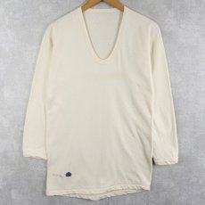 画像2: 東ドイツ軍 Uネック インサイドアウト アンダーシャツ (2)