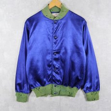 画像2: 50〜60's Southland "3717 SQ" レーヨンボタンスタジャン SIZE38 (2)