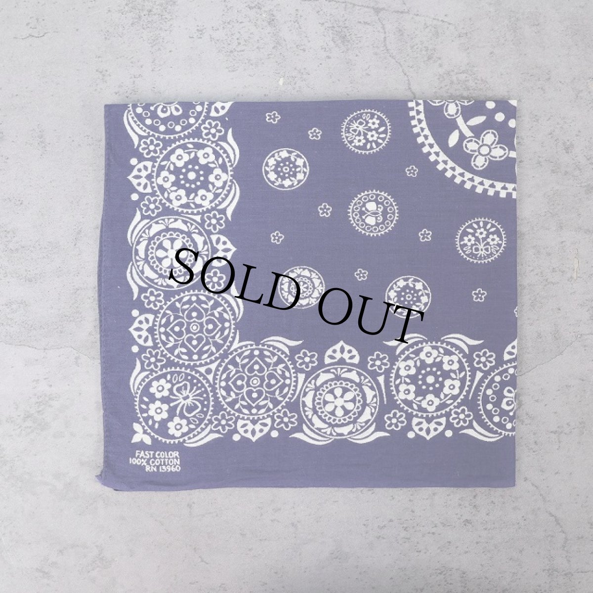 画像1: 60's FAST COLOR 花柄バンダナ (1)