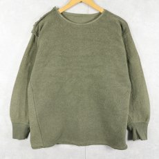 画像1: 70's FRENCH MILITARY インサイドアウト 無地スウェット (1)