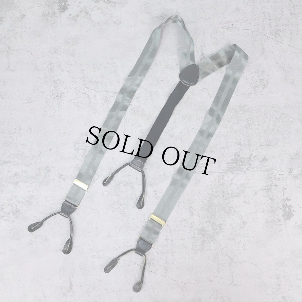 画像1: UNKNOWN ボタン留め サスペンダー (1)