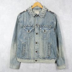 画像2: Ralph Lauren DENIM&SUPPLY 星条旗×スタッズ デニムジャケット M (2)