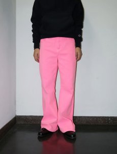 画像4: ネオンカラー ブーツカットデニムパンツ W33 (4)