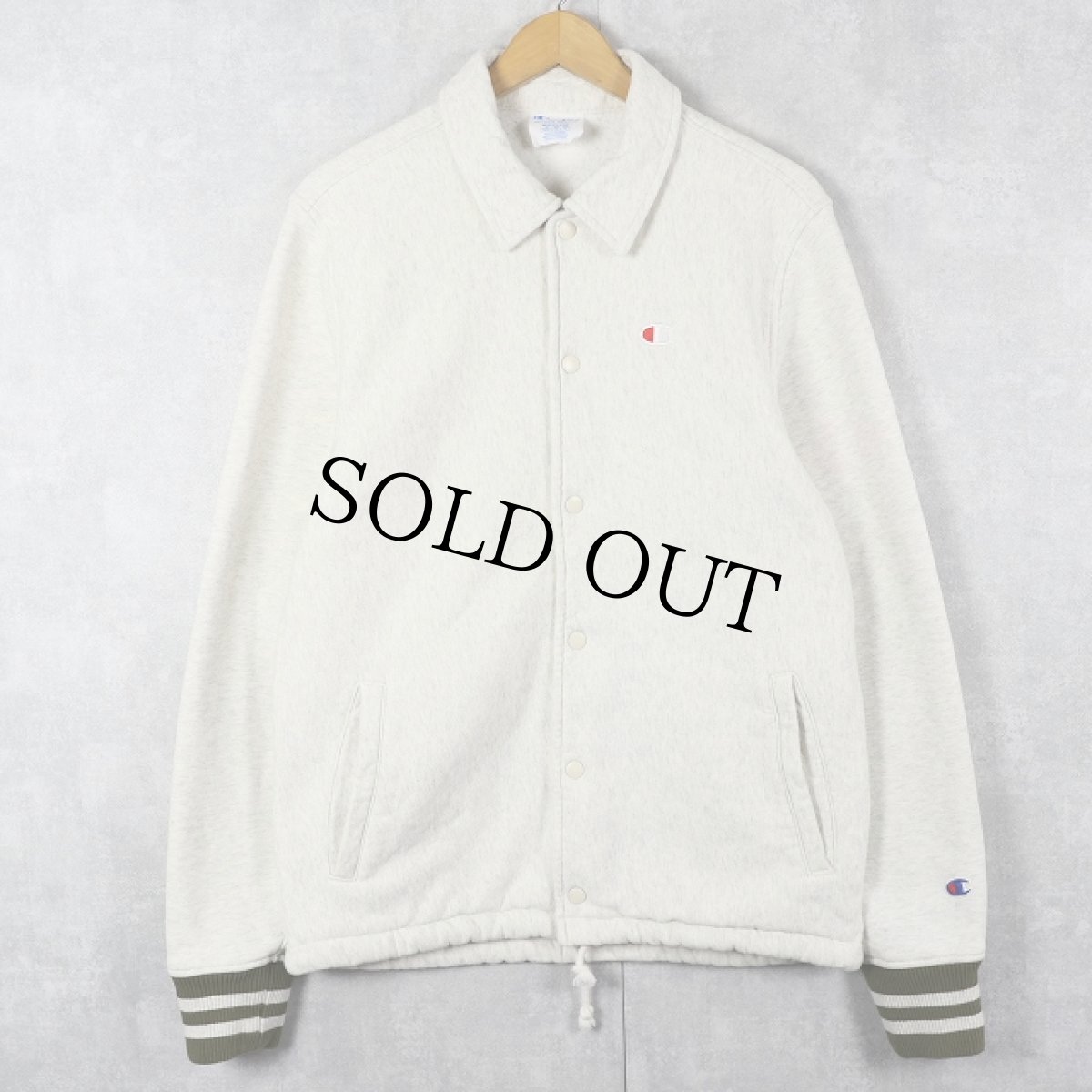 画像1: Champion REVERSE WEAVE 目付き スウェットコーチジャケット M (1)