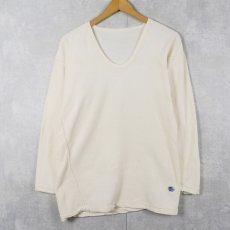 画像1: 東ドイツ軍 Uネック インサイドアウト アンダーシャツ (1)