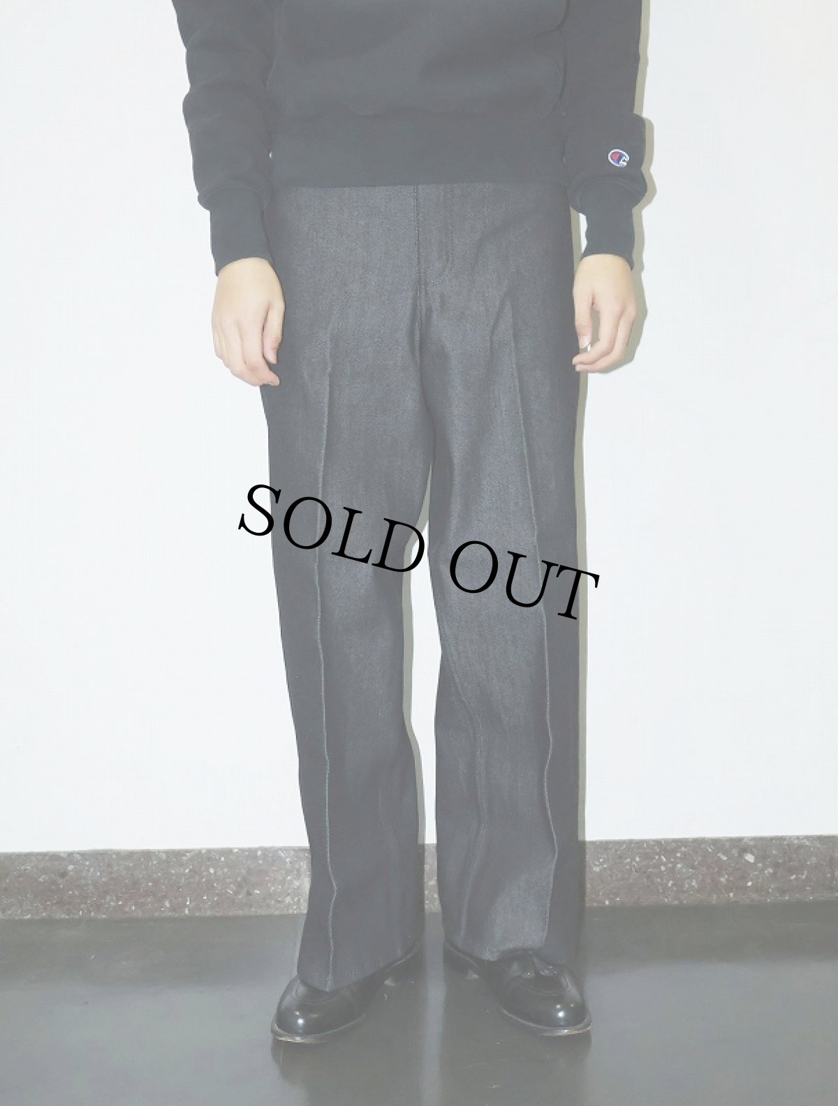 画像4: BEN DAVIS "THE GORILLA CUT" ゴリラカットデニムパンツ BLACK フラッシャー付き未使用品 W30 L30 (4)