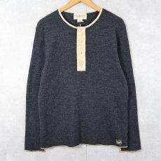 画像1: Ralph Lauren DENIM&SUPPLY ヘンリーネック ウールニットセーター L (1)