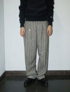 画像3: 60's カラーネップ混 2タック ウールツイードスラックス W32 (3)