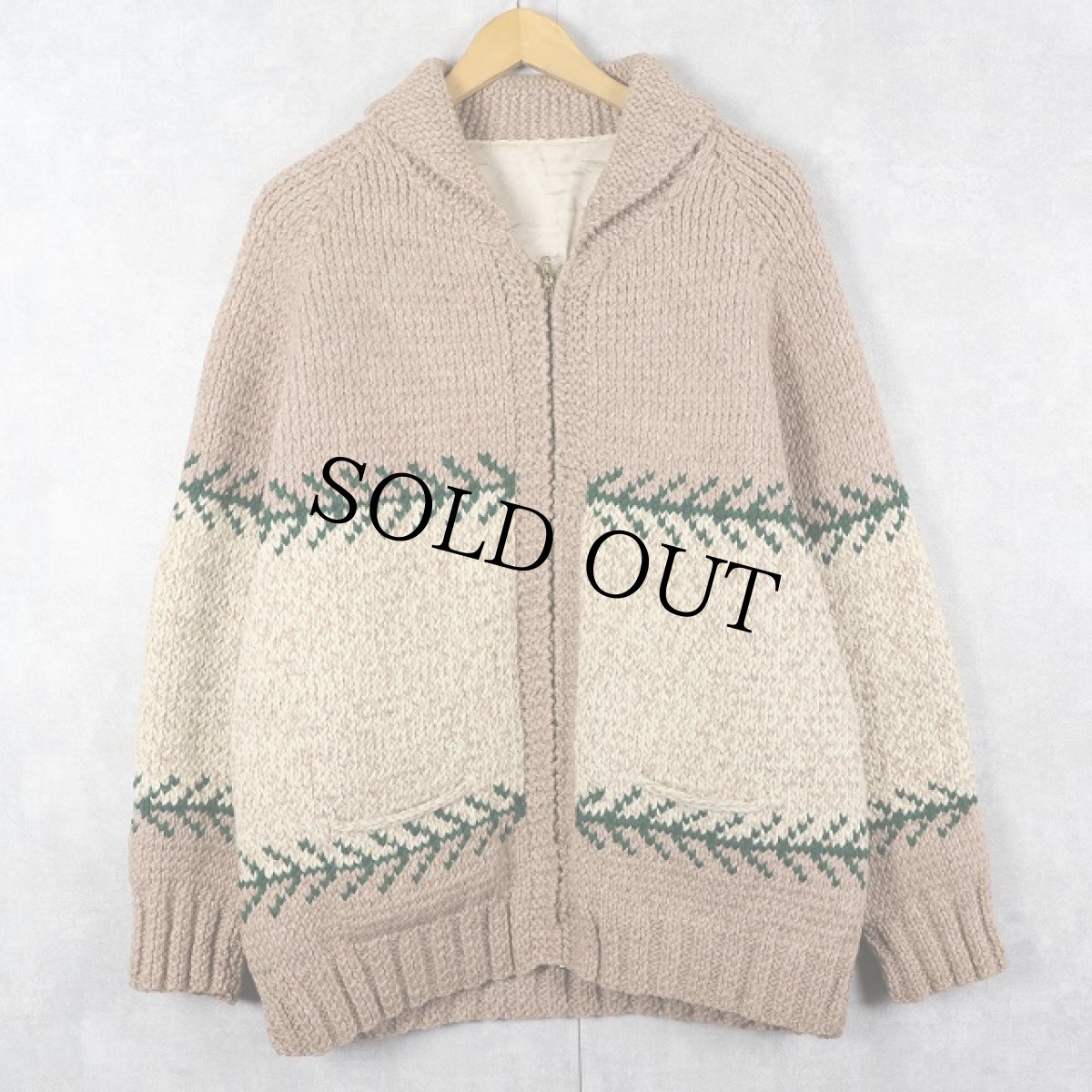 画像1: 60's カウチンニットジャケット (1)