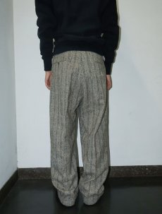 画像4: 60's カラーネップ混 2タック ウールツイードスラックス W32 (4)