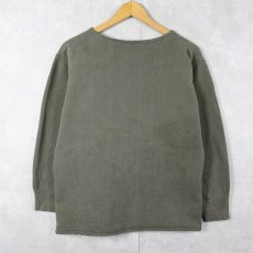 画像2: 70's FRENCH MILITARY インサイドアウト 無地スウェット (2)