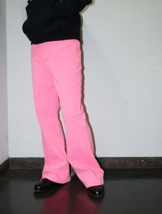 画像2: ネオンカラー ブーツカットデニムパンツ W33 (2)