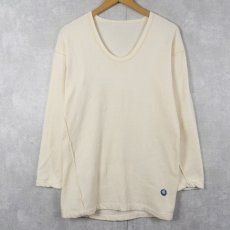 画像1: 東ドイツ軍 Uネック インサイドアウト アンダーシャツ (1)